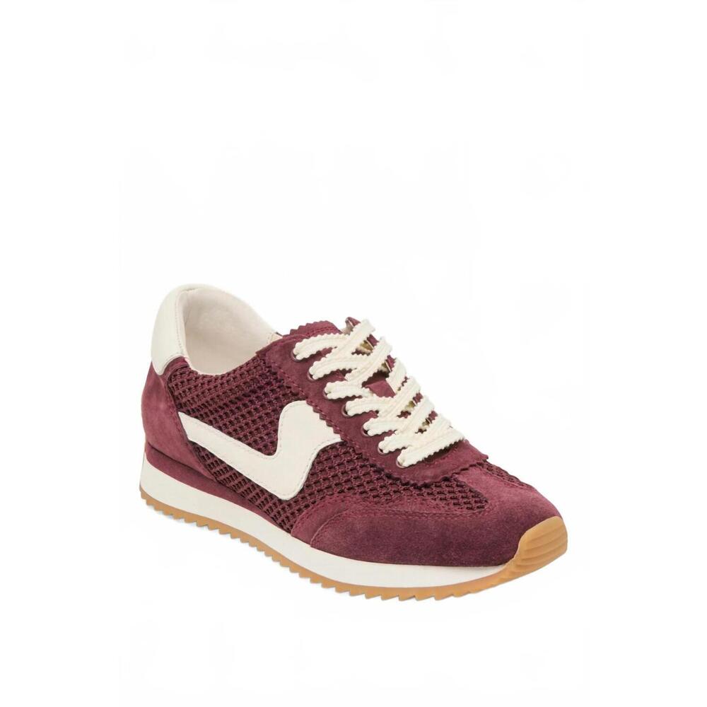 NEW DOLCE VITA women's b.ntcd mesh sneakers in cranberry woven mesh